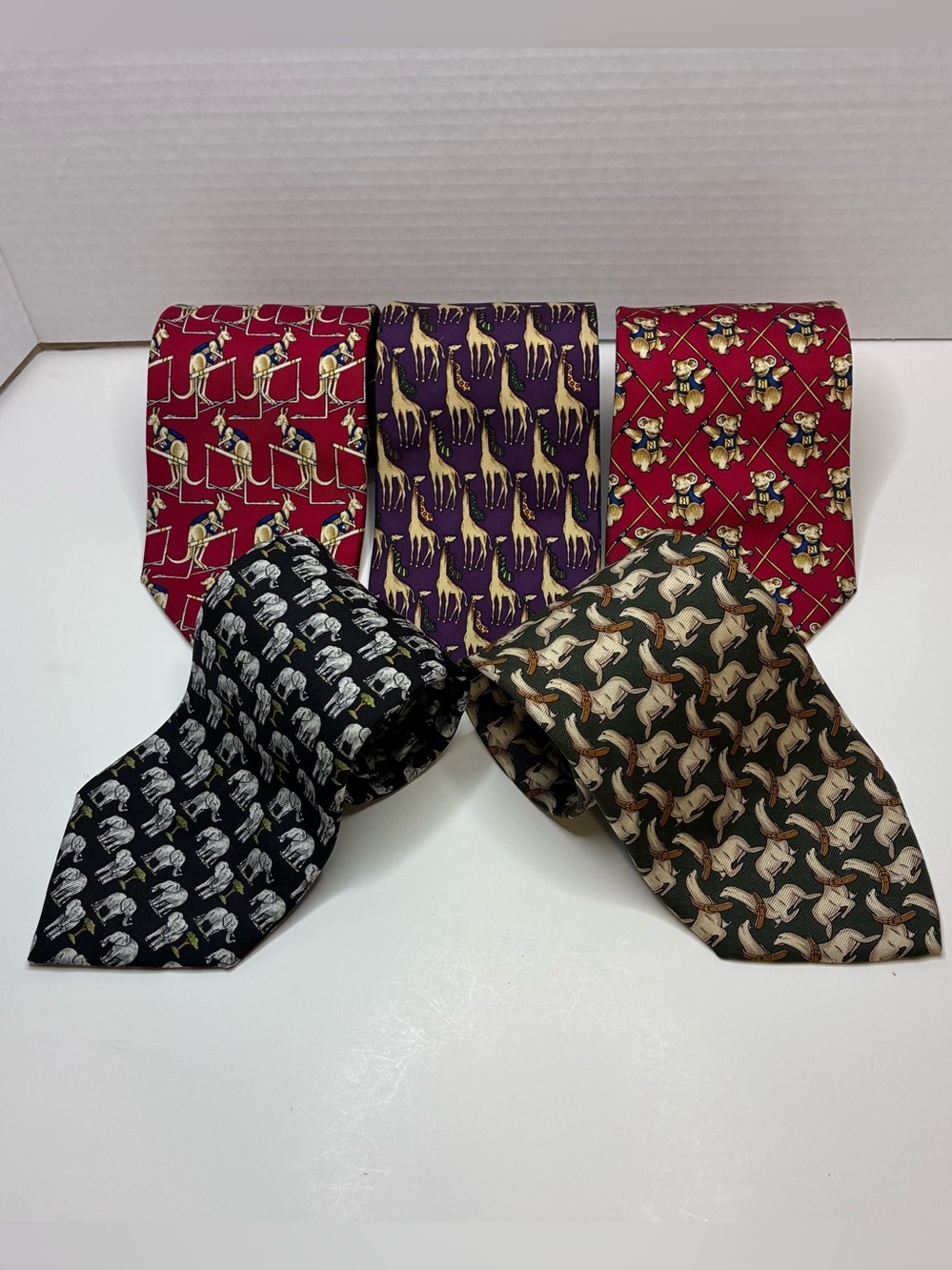 Brooks Brothers Novelty Animal Ties Koala Giraffe Kangaroo Elephant, Sea Lion